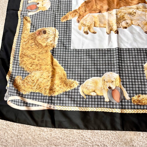 Vintage SYMPHONY SCARFS Dog Print Collectible Square Scarf—OS - Picture 13 of 13